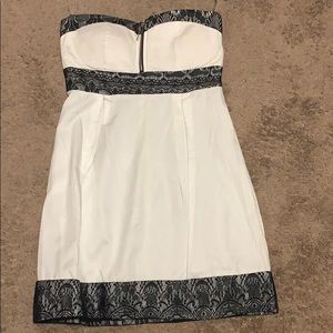 Strapless mini dress